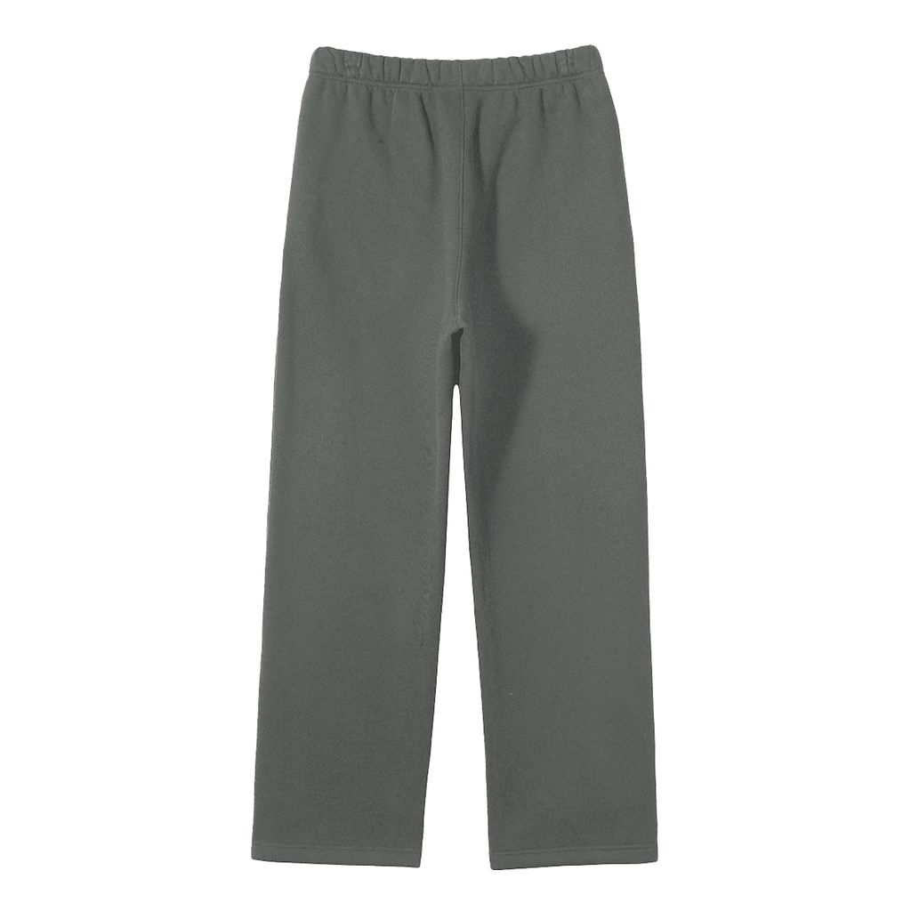 Sweats-Unisex Solid Color Fleece Straight Leg Pants