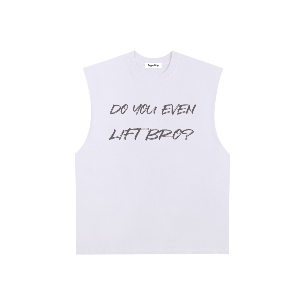 Lift-Raw Edge Cotton Tank Top