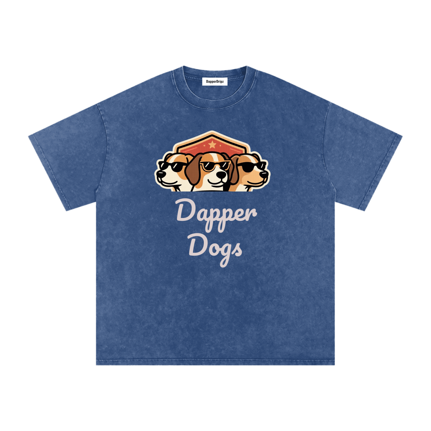 Dogs-Snow Washed Oversized Cotton T-Shirt