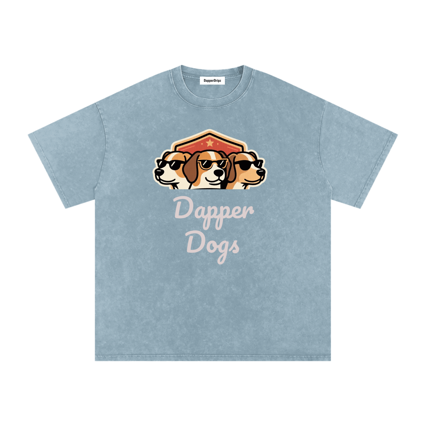 Dogs-Snow Washed Oversized Cotton T-Shirt