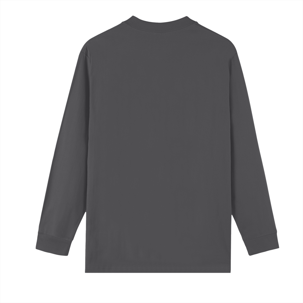 Happy dog-Crew Neck Drop Shoulder Long Sleeve Shirt