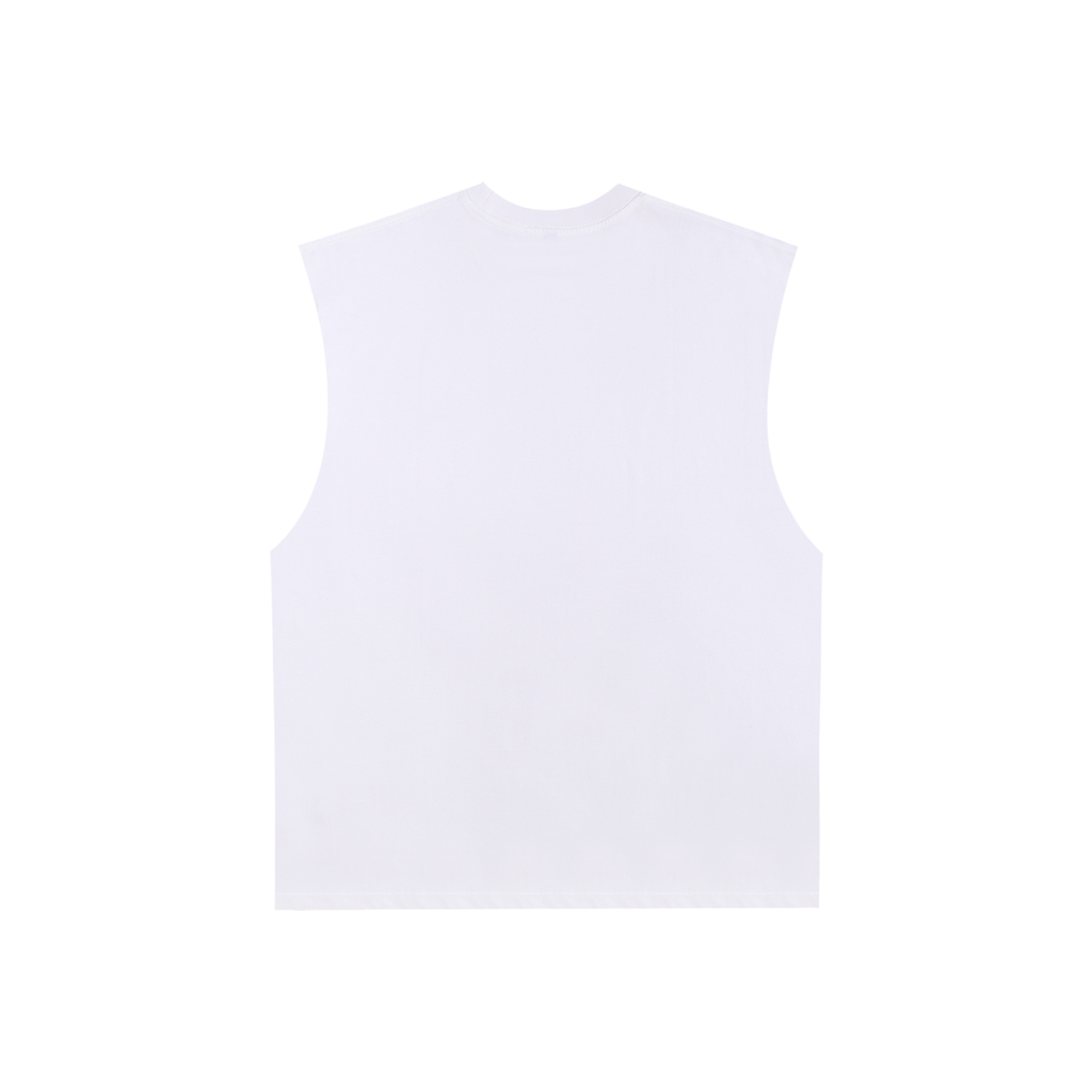Leg day-Raw Edge Cotton Tank Top