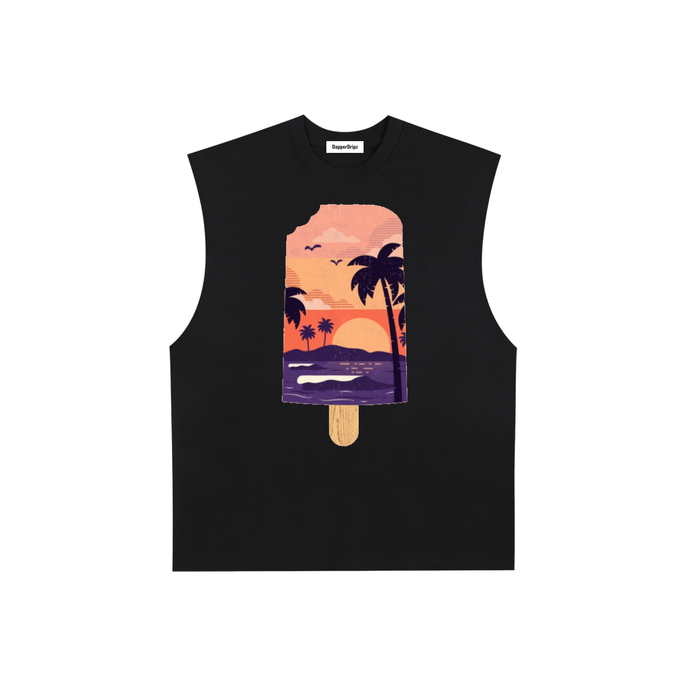 Beaches -Raw Edge Cotton Tank Top