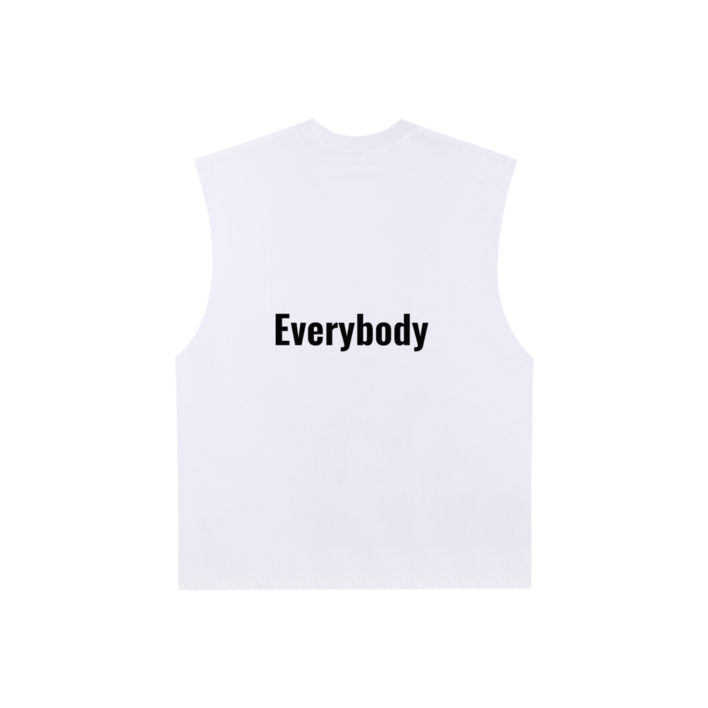 Raw Edge Cotton Tank Top