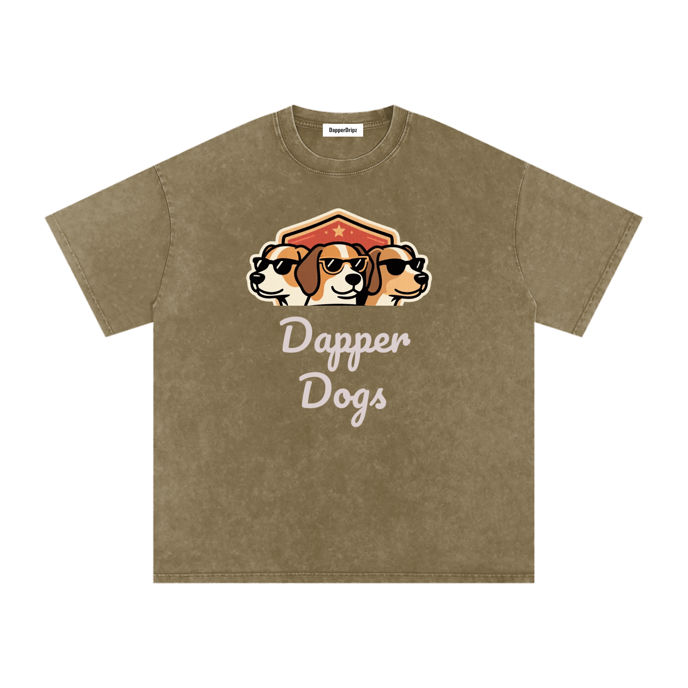Dogs-Snow Washed Oversized Cotton T-Shirt