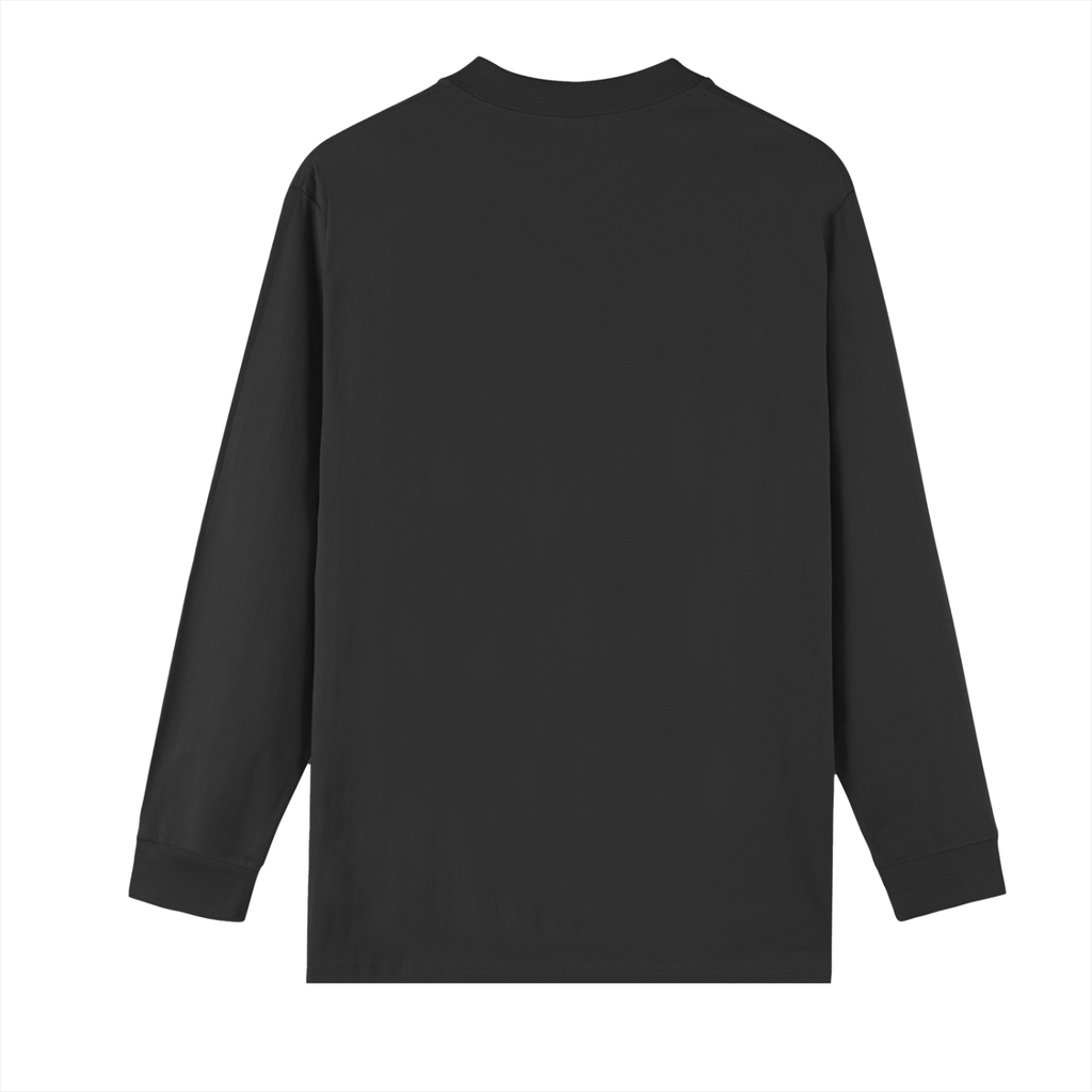 Happy dog-Crew Neck Drop Shoulder Long Sleeve Shirt