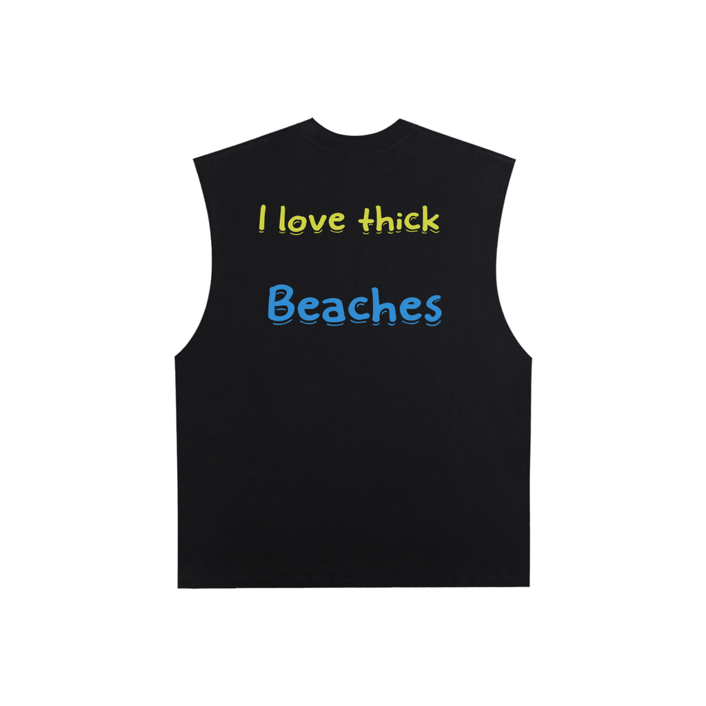 Beaches -Raw Edge Cotton Tank Top