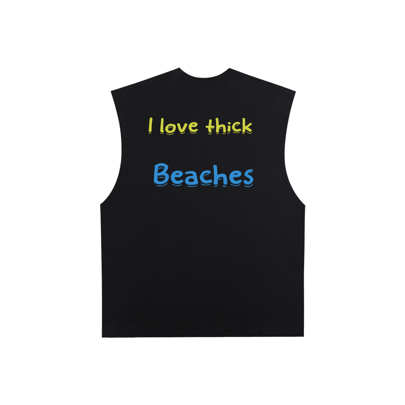 Beaches -Raw Edge Cotton Tank Top