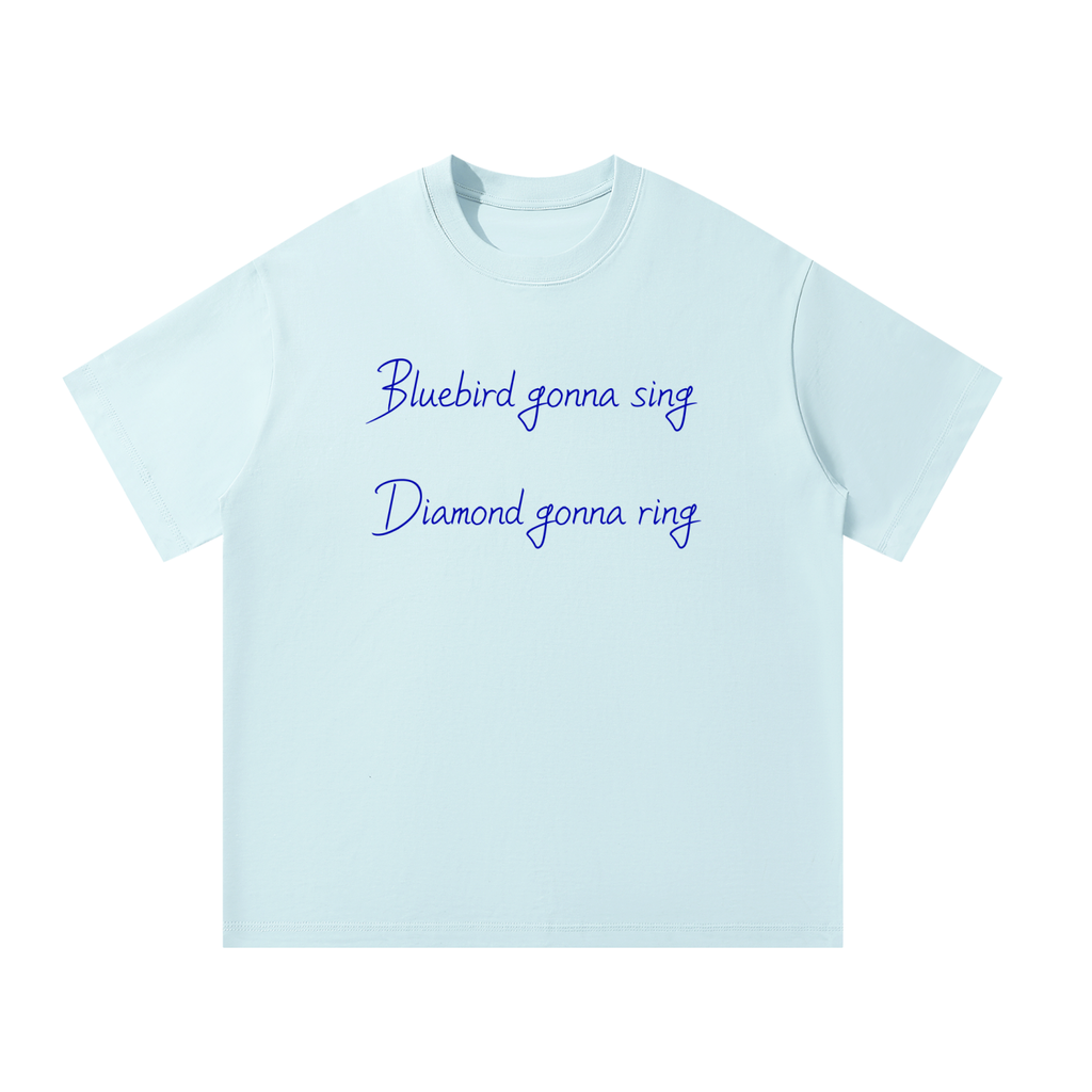 Blue-Unisex Oversized T-Shirt