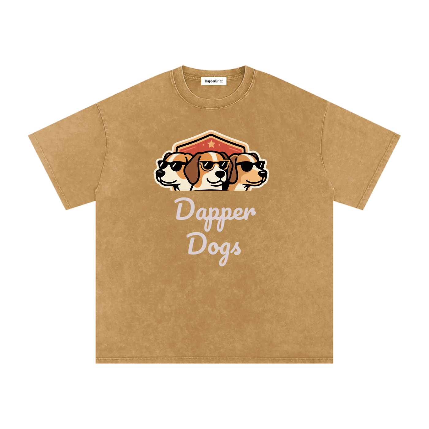 Dogs-Snow Washed Oversized Cotton T-Shirt