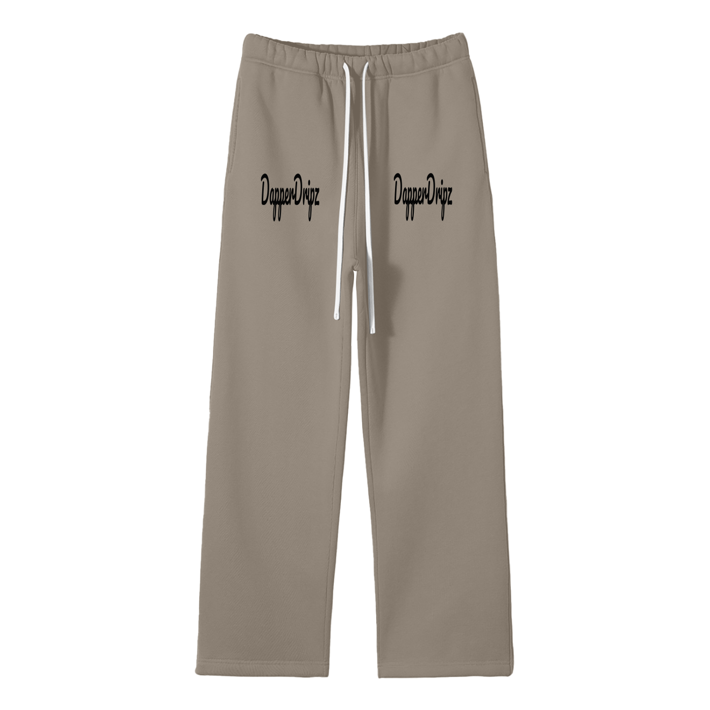 Sweats-Unisex Solid Color Fleece Straight Leg Pants