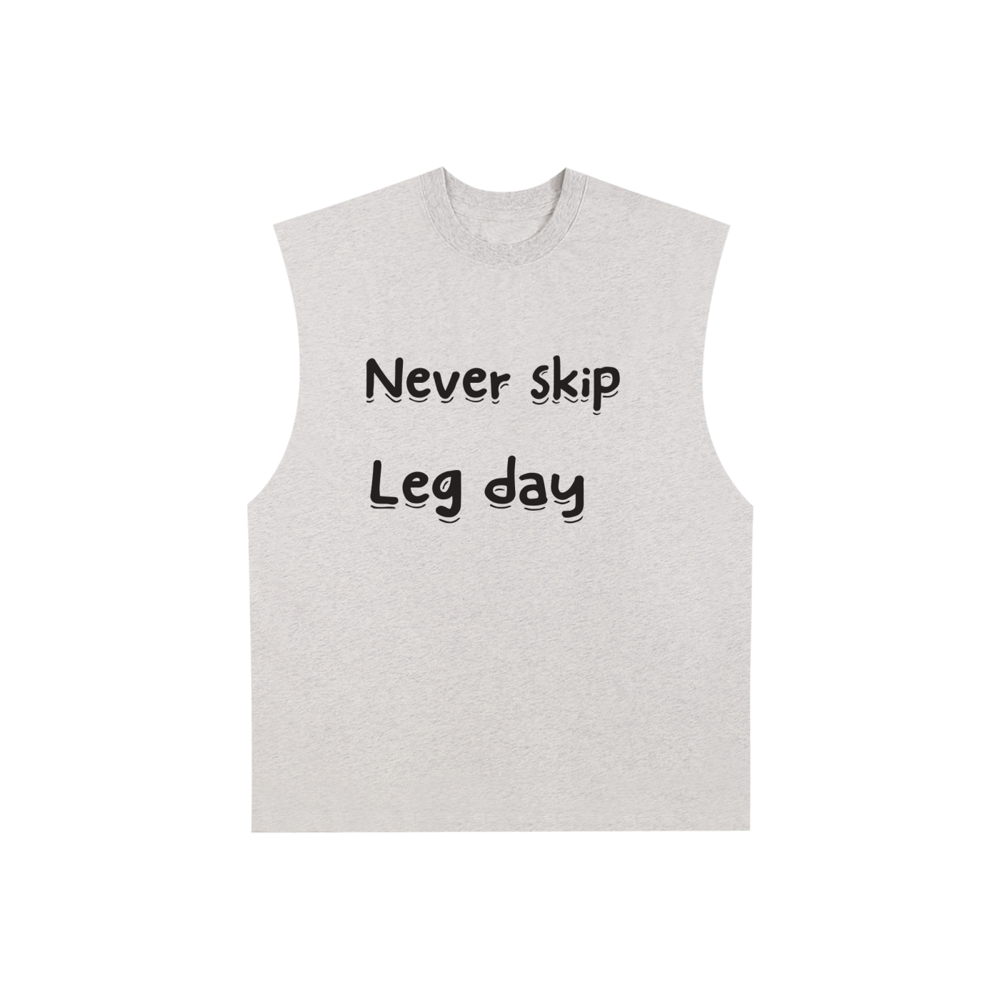 Leg day-Raw Edge Cotton Tank Top