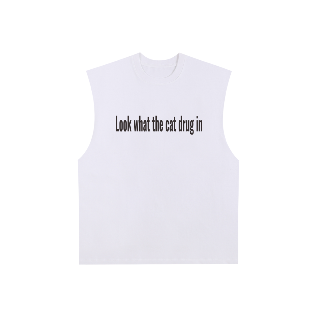 Raw Edge Cotton Tank Top