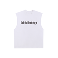 Raw Edge Cotton Tank Top