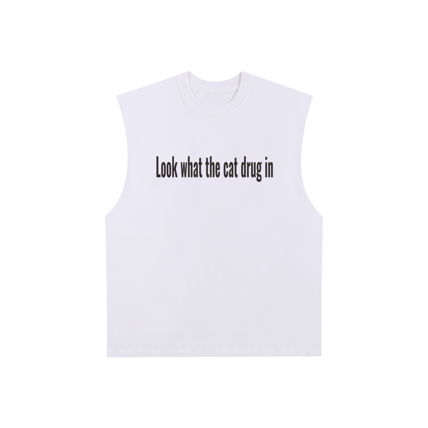 Raw Edge Cotton Tank Top