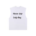 Leg day-Raw Edge Cotton Tank Top