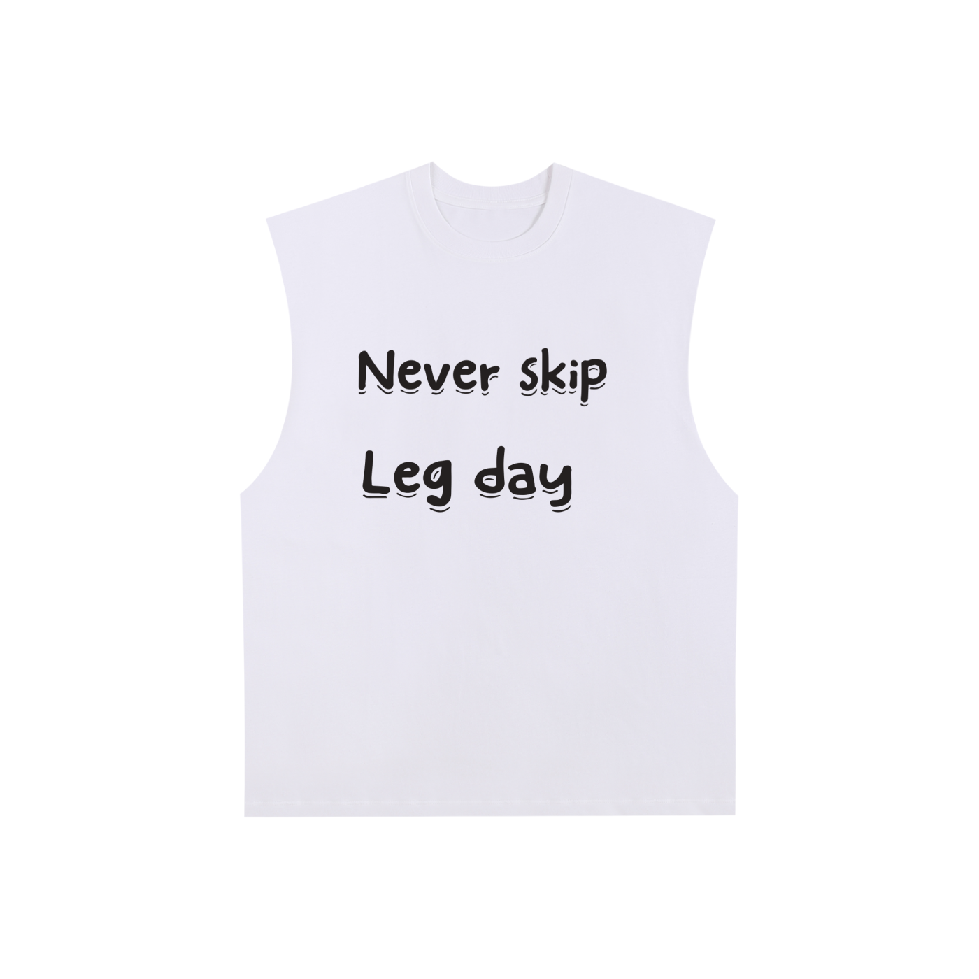 Leg day-Raw Edge Cotton Tank Top