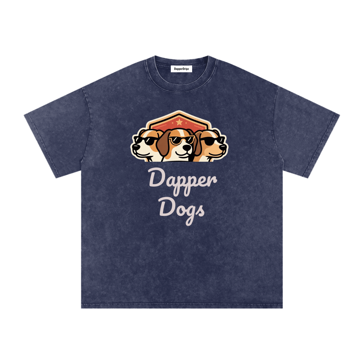 Dogs-Snow Washed Oversized Cotton T-Shirt