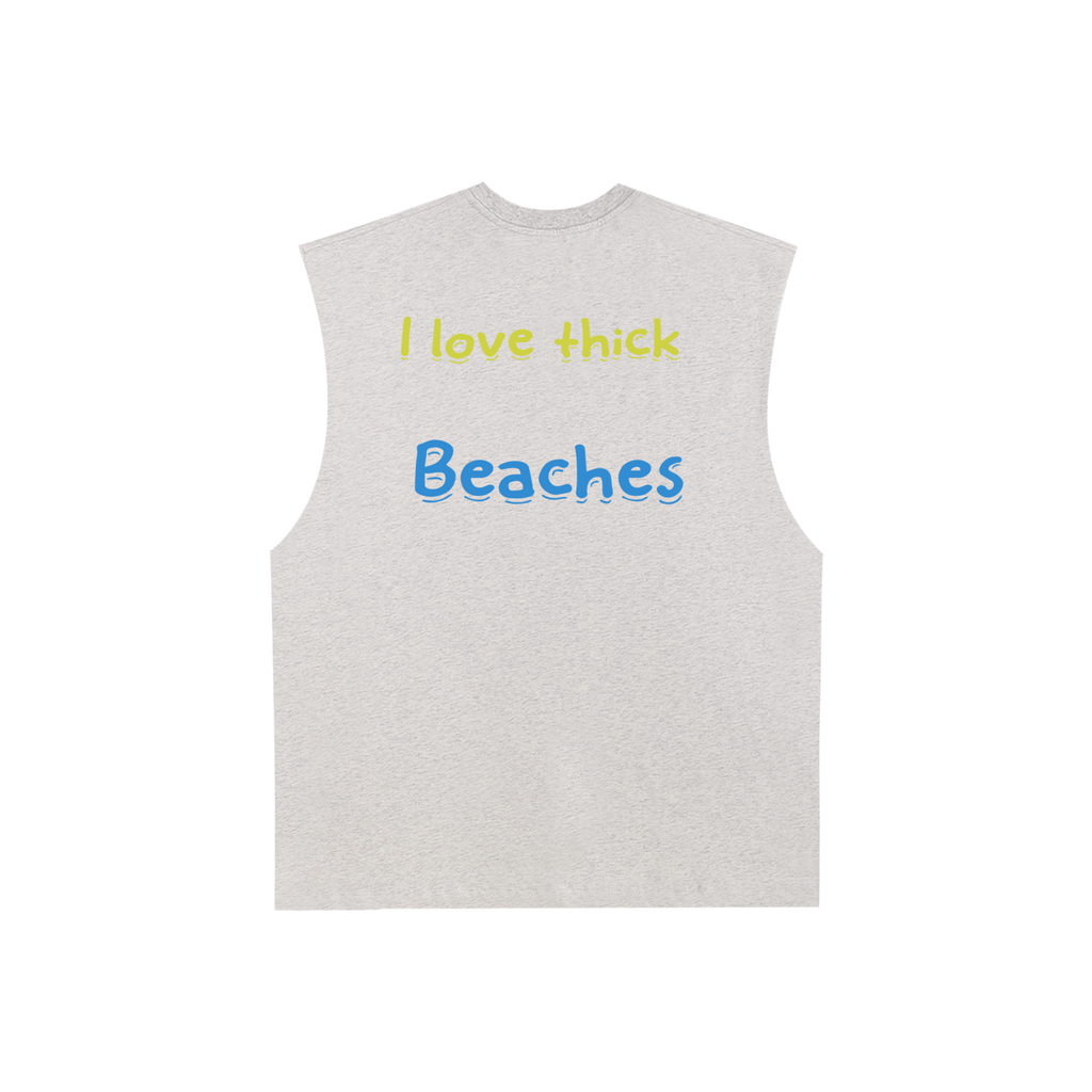 Beaches -Raw Edge Cotton Tank Top