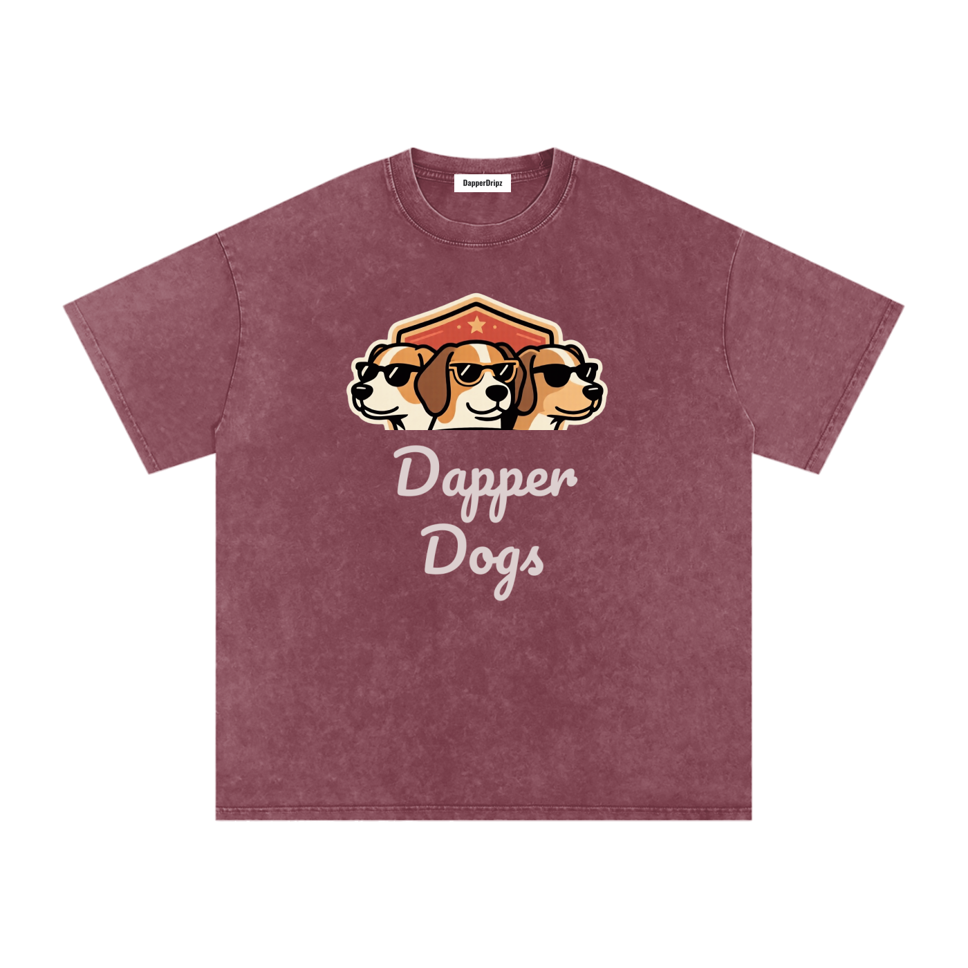Dogs-Snow Washed Oversized Cotton T-Shirt