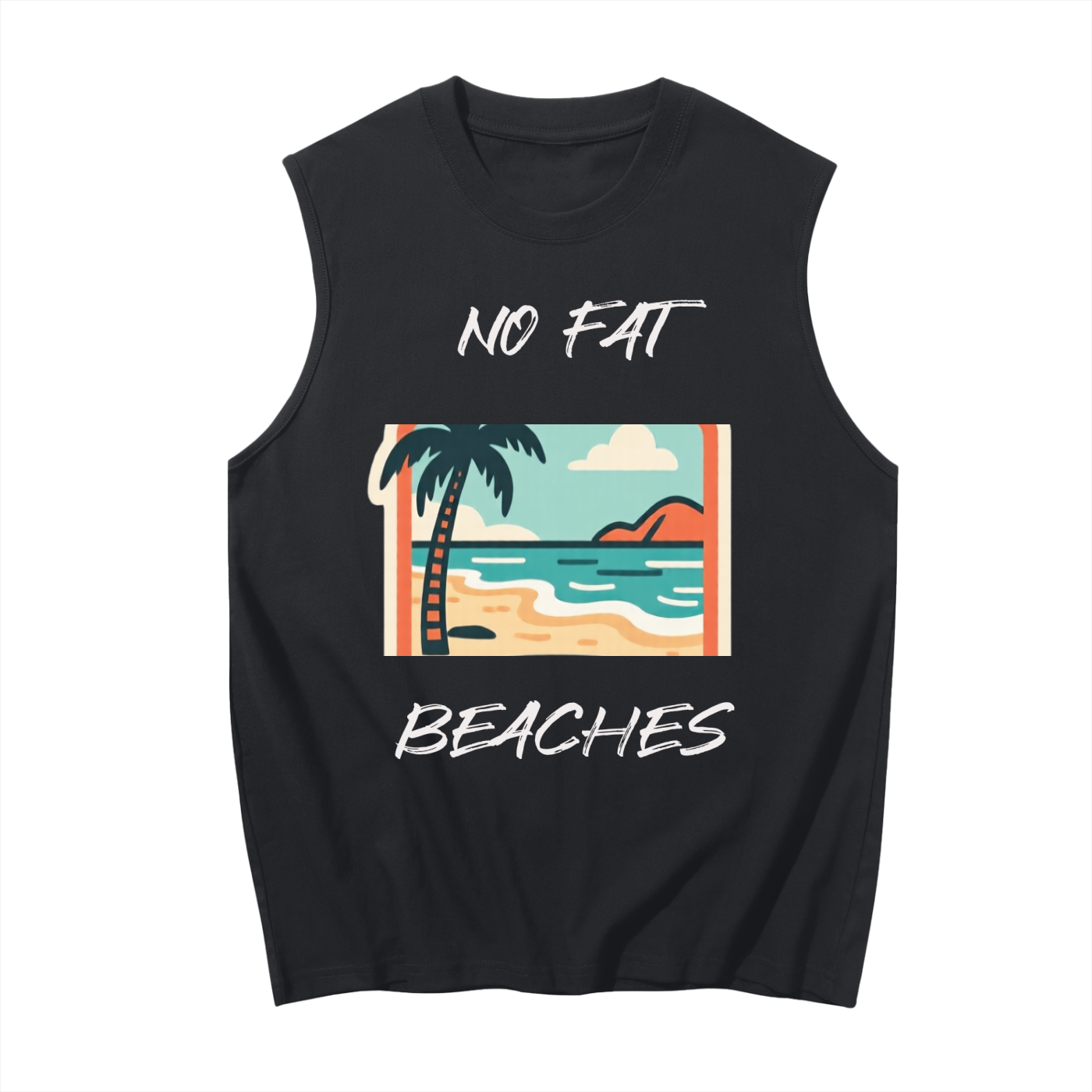 No fat-Men's Sleeveless Cotton Tank Top