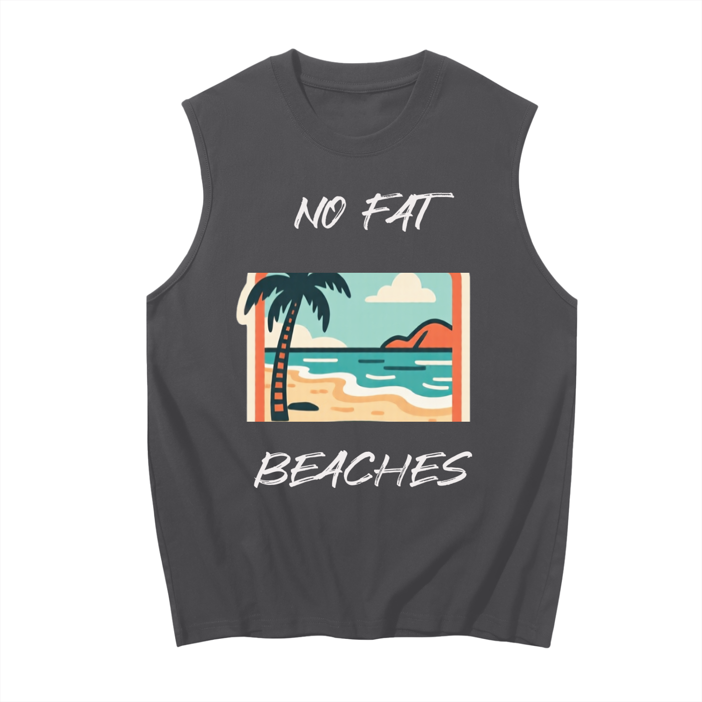 No fat-Men's Sleeveless Cotton Tank Top