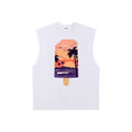 Beaches -Raw Edge Cotton Tank Top