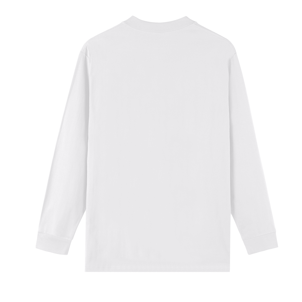 Happy dog-Crew Neck Drop Shoulder Long Sleeve Shirt