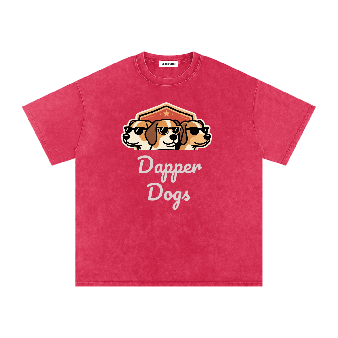 Dogs-Snow Washed Oversized Cotton T-Shirt