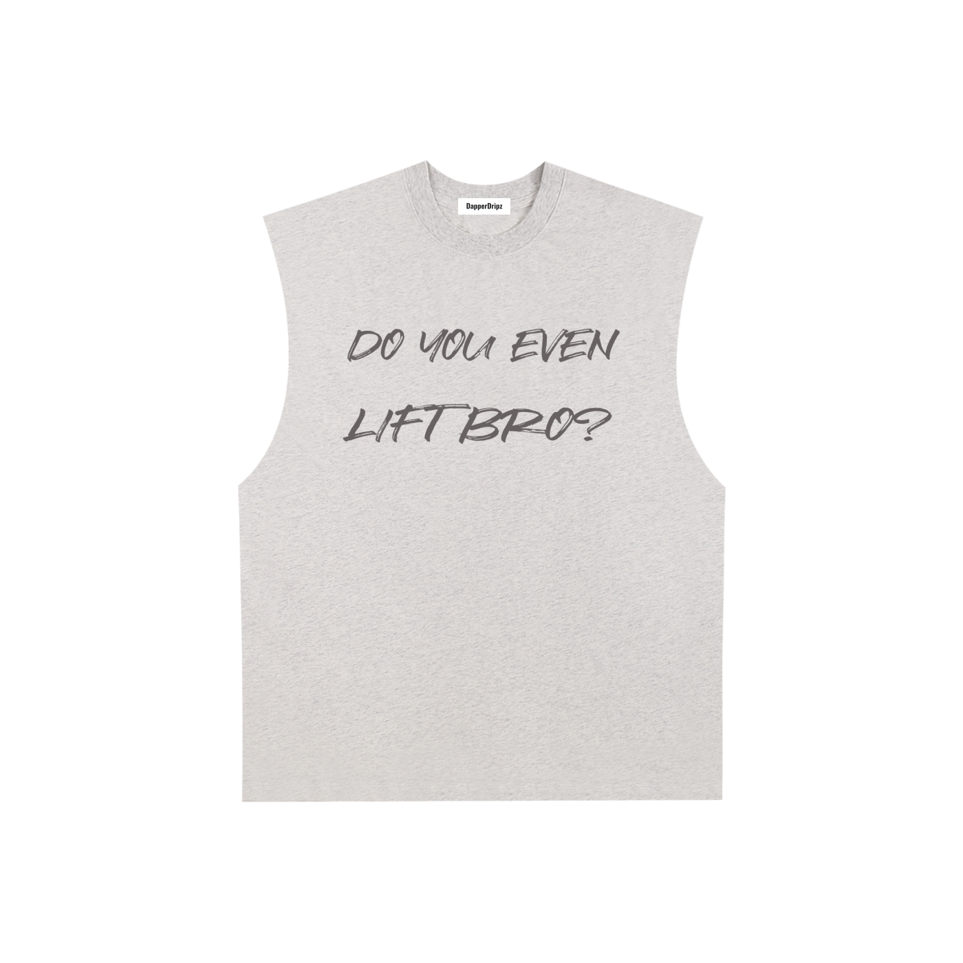 Lift-Raw Edge Cotton Tank Top