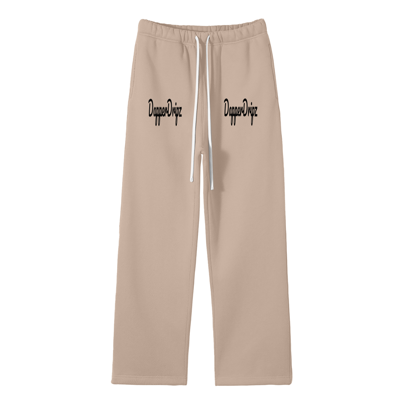 Sweats-Unisex Solid Color Fleece Straight Leg Pants