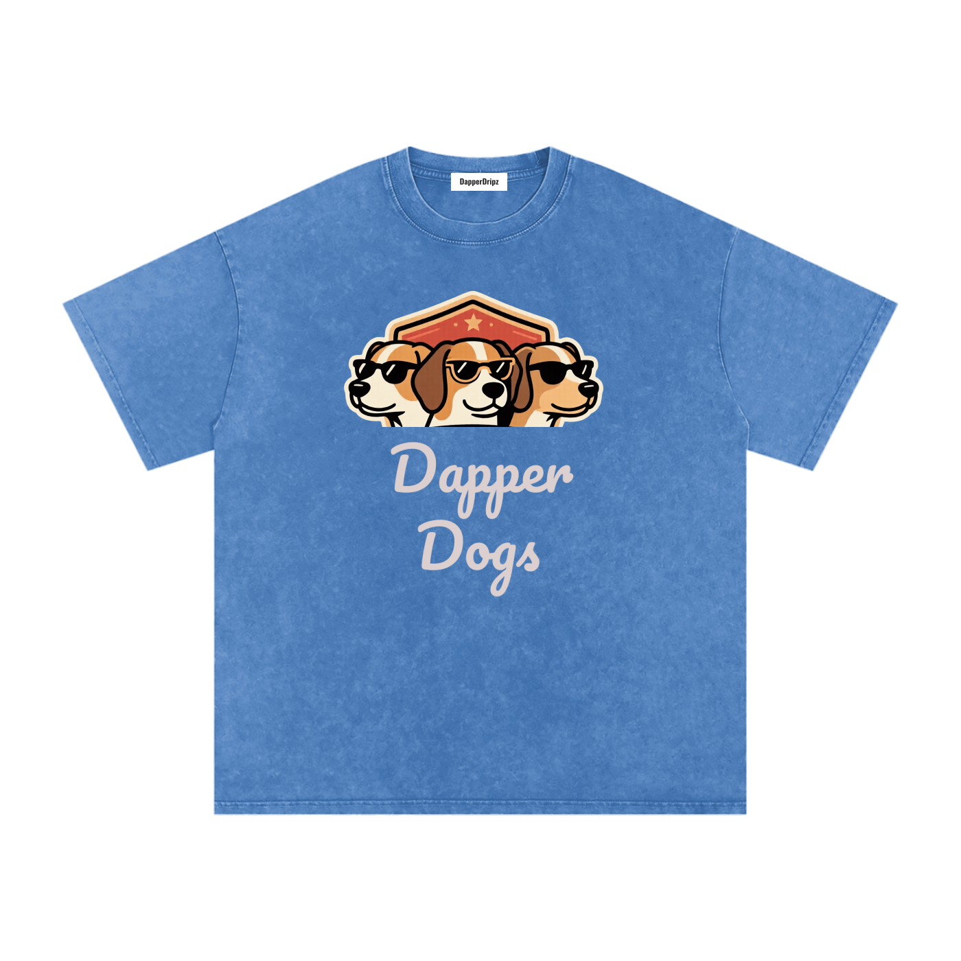 Dogs-Snow Washed Oversized Cotton T-Shirt