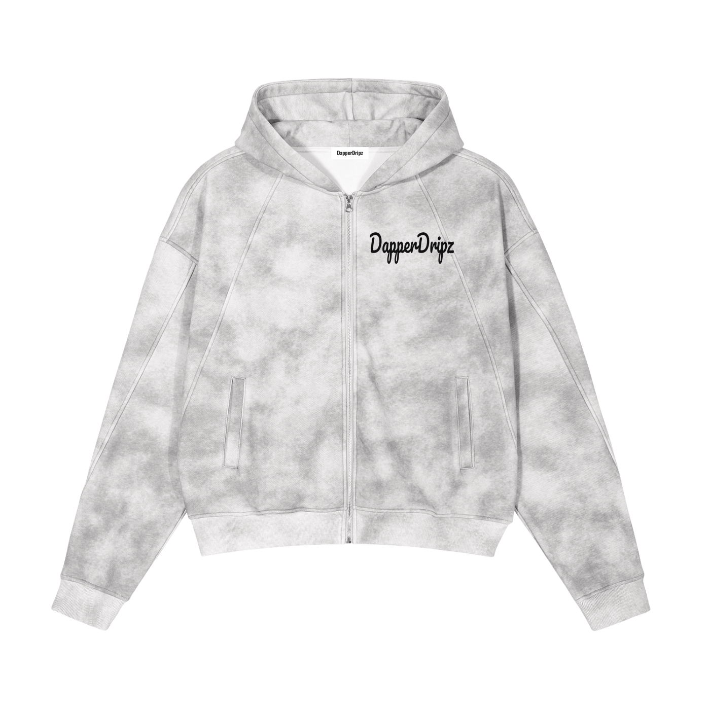 Dap-Dirty Washed Zip-Up Fleece Hoodie