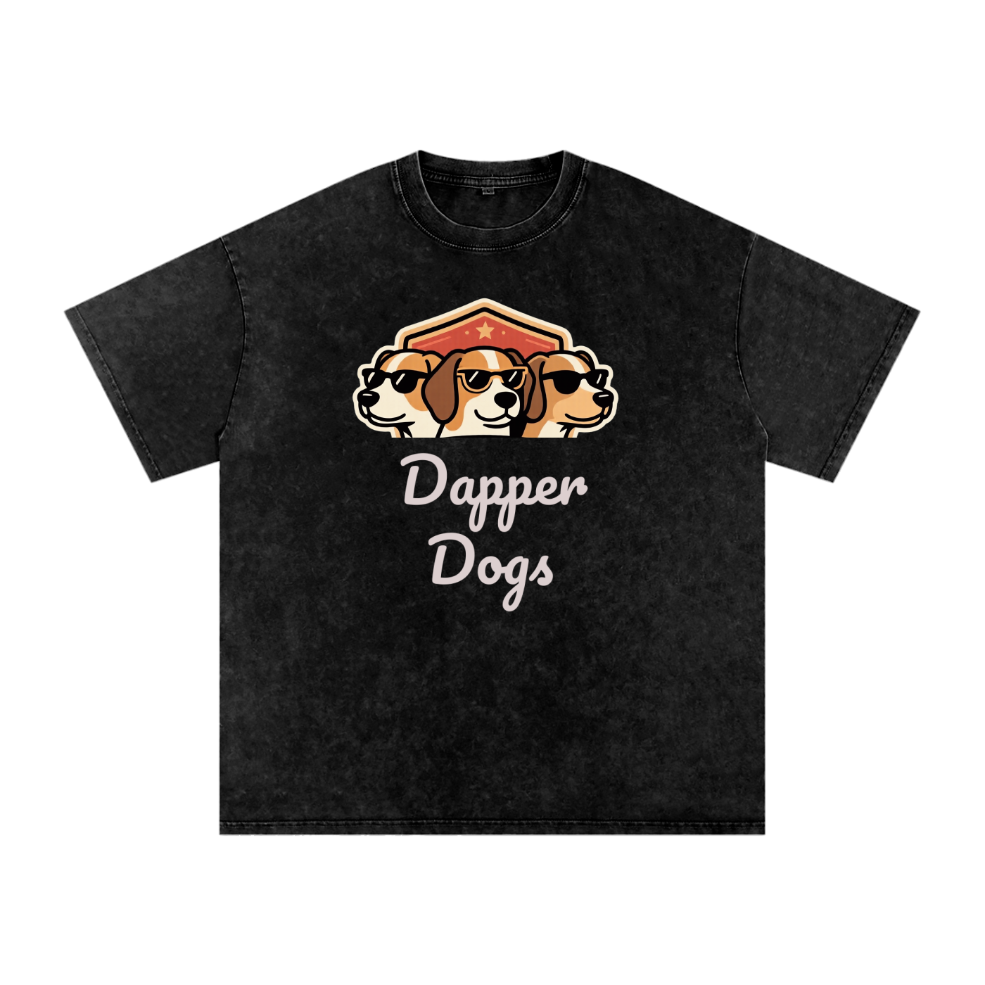 Dogs-Snow Washed Oversized Cotton T-Shirt