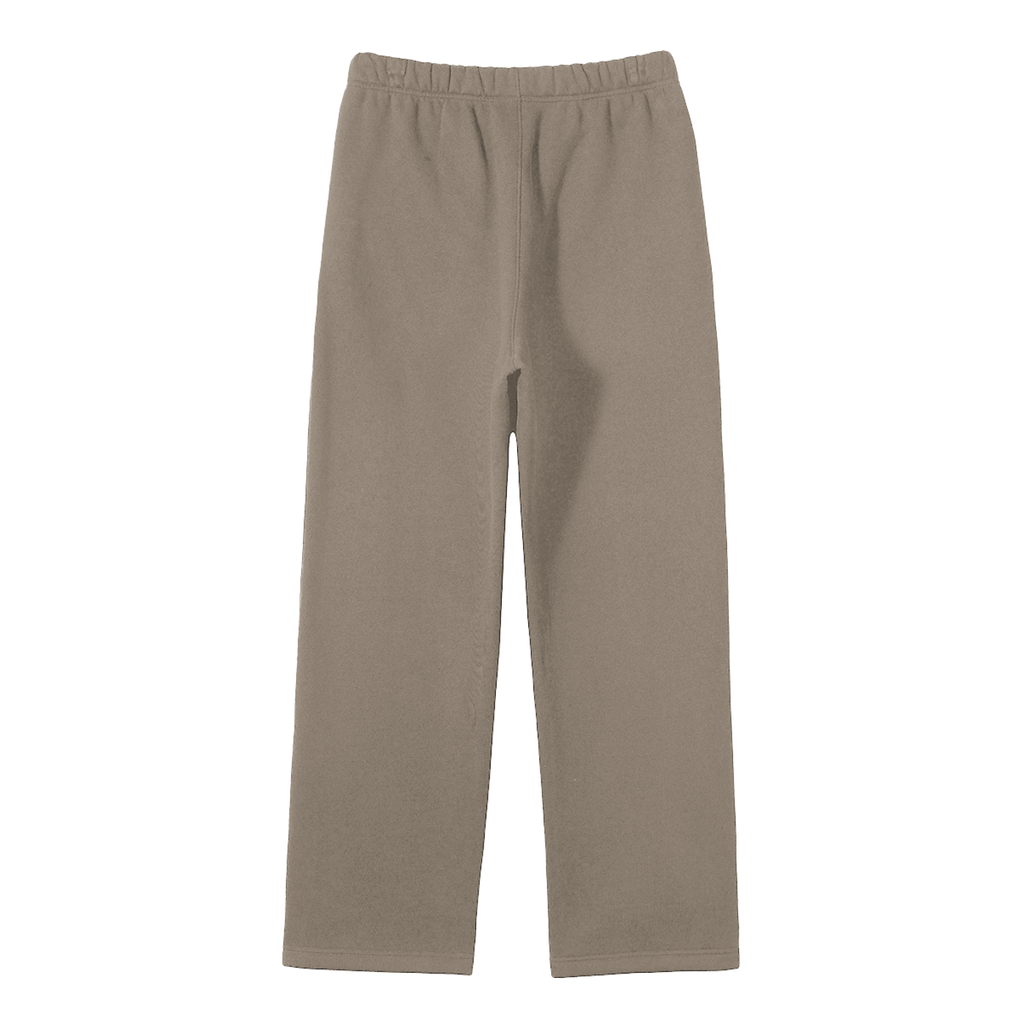 Sweats-Unisex Solid Color Fleece Straight Leg Pants
