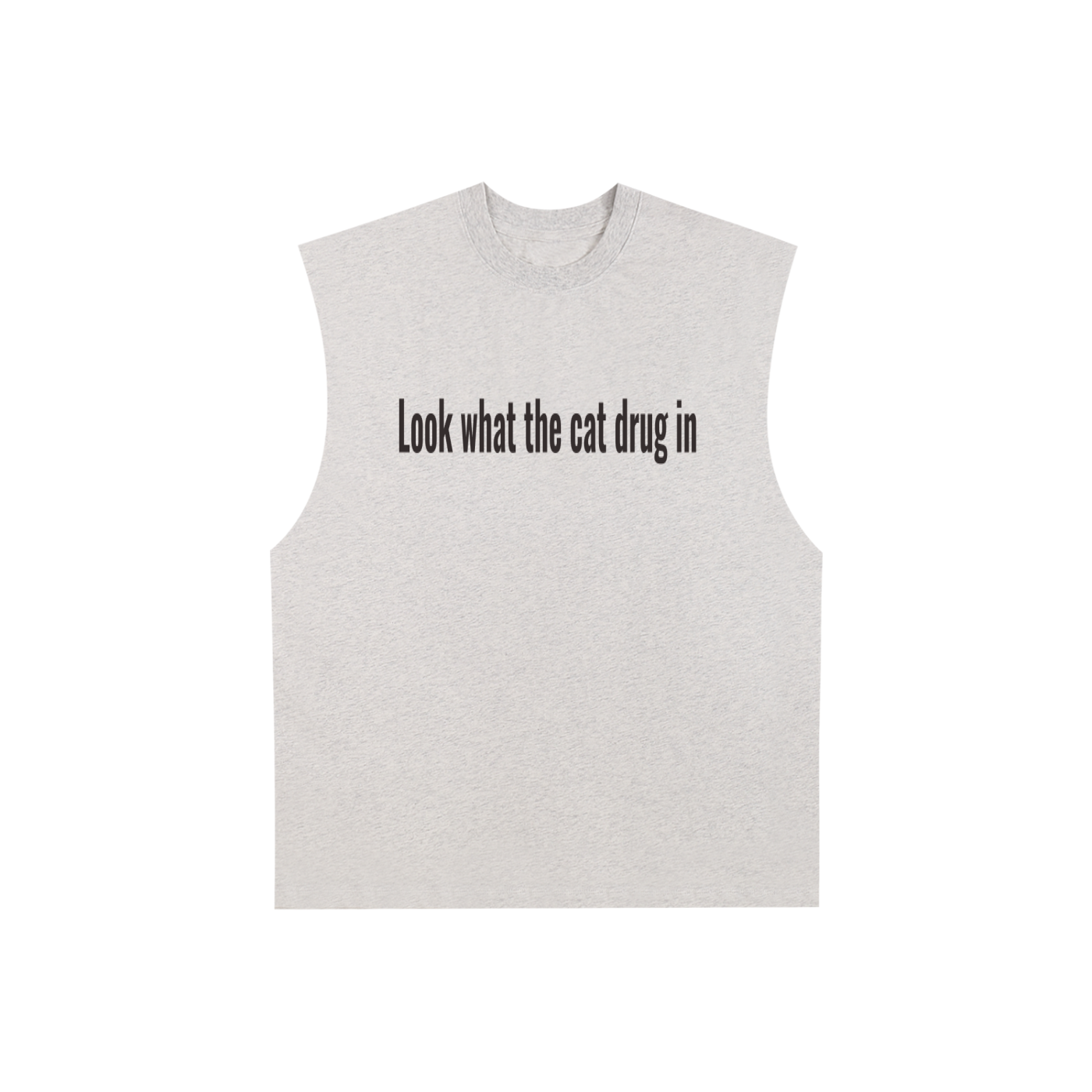 Raw Edge Cotton Tank Top
